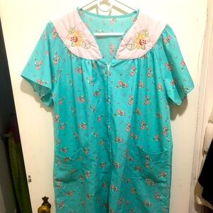 ✨fantastic condition✨ Vintage turquoise house dress/loungewear/Kaftan - LRG
